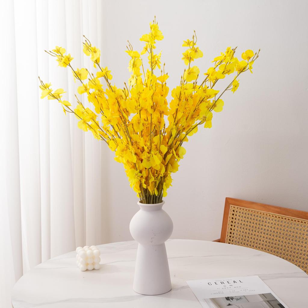 Dancing Orchid High-Quality Artificial Floral Arrangement for Living Room and Dining Table Decoration