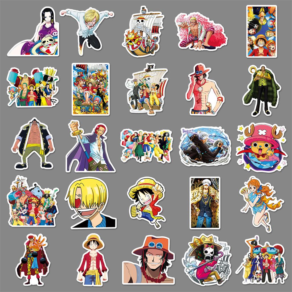 50 Graffiti Stickers Personalized Japanese Comics ONE PIECE Decorative Mobile Phone Water Cup Stickers