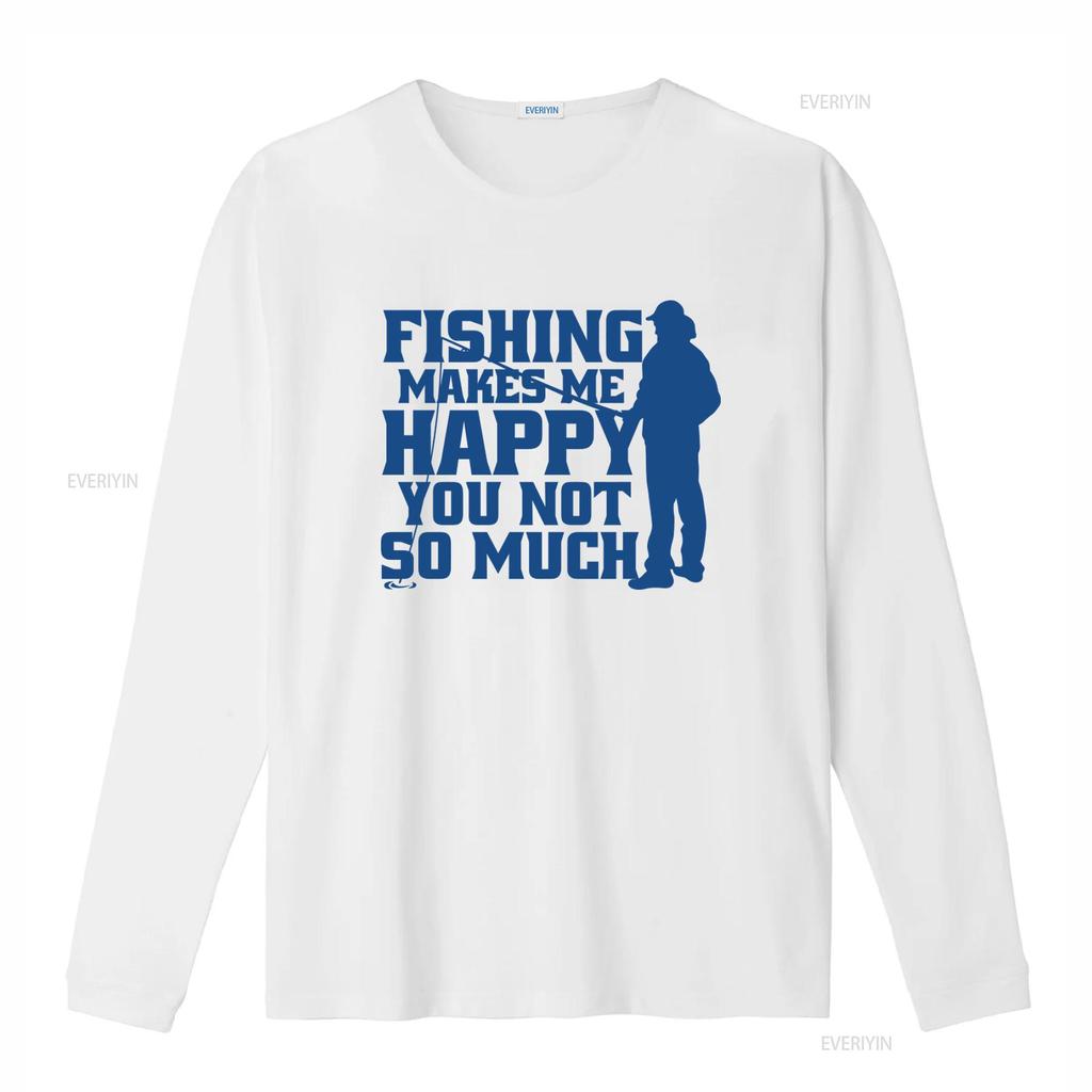 Fishing Makes Me Happy You Not So Much Hobby River Happiness Fisherman Mens T Shirt Vintage Washed Streetwear Casual Soft
