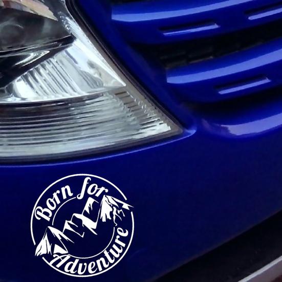 Cool Born For Adventure Mountain Reflektierender Aufkleber Aufkleber Auto Motorrad Dekor
