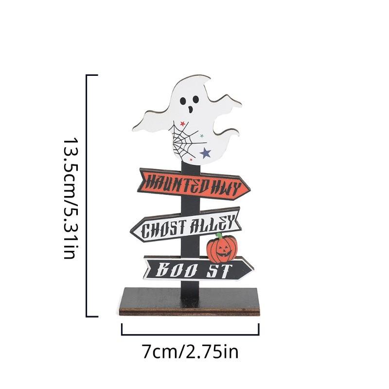 

1Pcs Wooden Halloween Decorations Table Pumpkin Ghost Table Centerpiece Ornament for Home Decor Indoor Outdoor Party Accessory