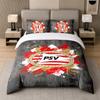3Pcs Bedding SetPSV Eindhoven FC Soft Bed Sheet and Two Pillowcases Home Bedroom Decor