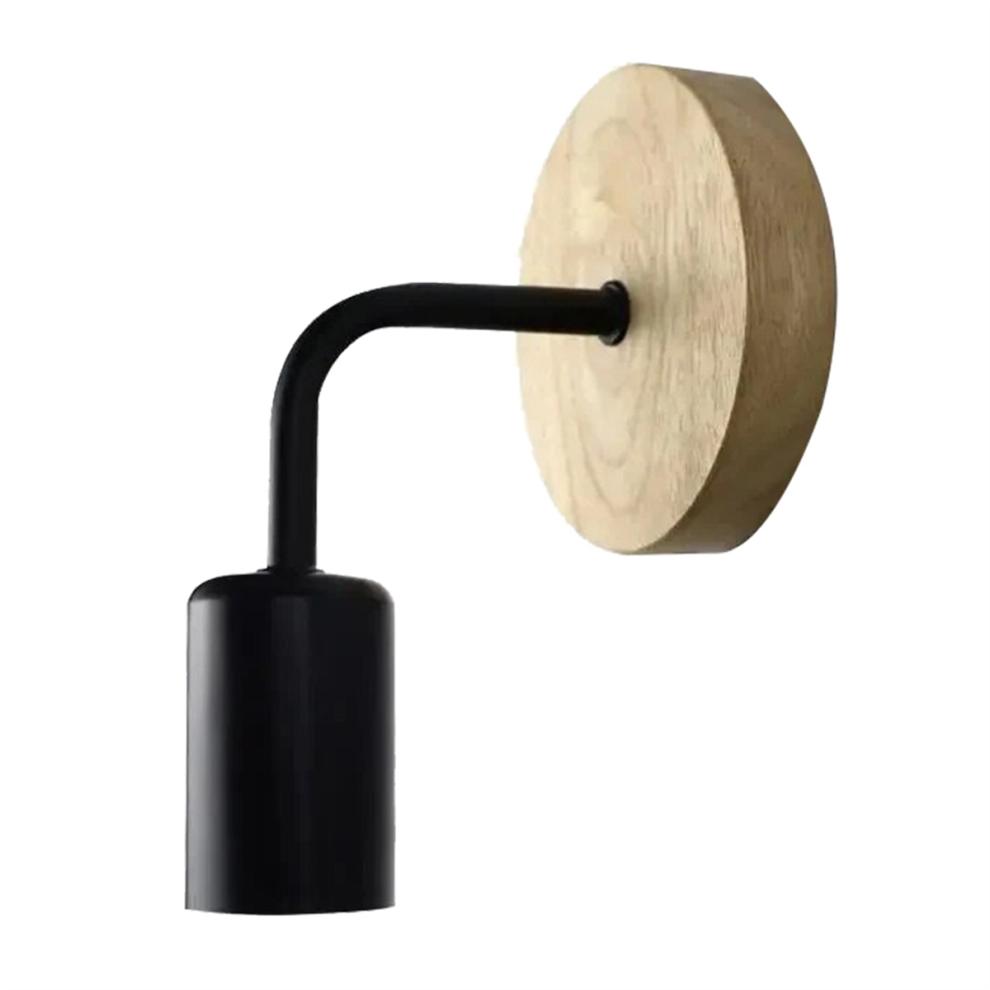 Wood Wall Lamp Vintage Sconce Lights Fixture E27 Bedside Retro Industr
