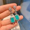 Color Simulation Jewelry Earrings Fashionable Paraiba Emerald Women Live Streaming