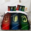 Home Textile Cartoons A-Attack O-On T-Titans Cover Duvet Cover Pillow Case Boy Girl Polyester Bedding Set King Q-Queens Twin Size