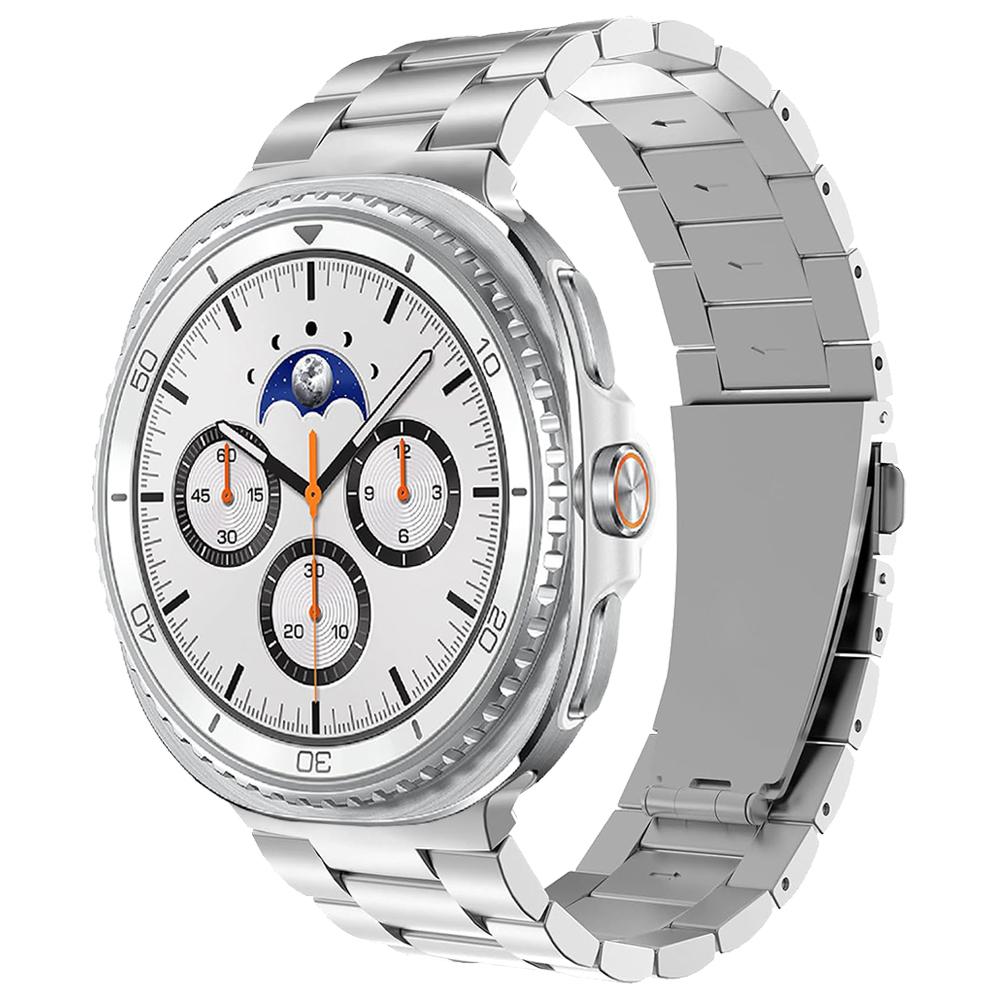 

Titanium Metal Strap For Samsung Galaxy Watch 8 Classic 46mm / Watch8 44mm 40mm Link Bracelet No Gaps Band Accessories For Galaxy Watch8 серебряный