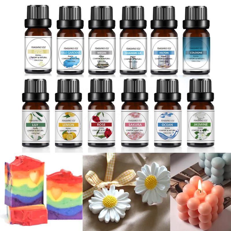 10ml Essential Oil Organic Plant 33 FLAVOR DIY Aromatherapy Plaster Candle Soap Making Aroma Fragrance Oil for Diffuser Sleep