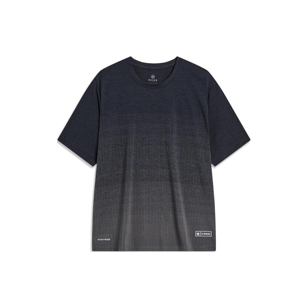 Li Ning T Shirt Men's Black Smoky Ink Gray ATST563-1
