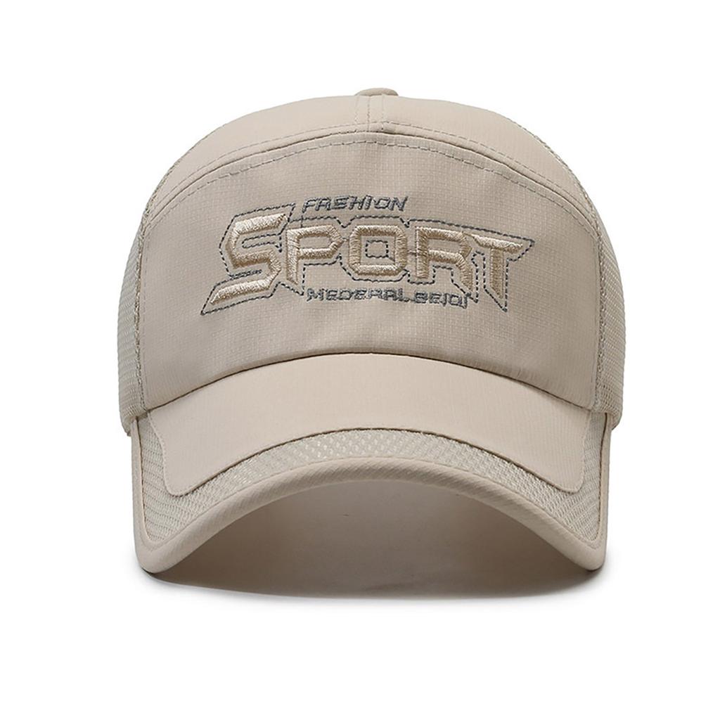 Fashion Solid Color Baseball Hat for Men Summer Cotton Letter Embroidery Mesh Breathable Duck Tongue Cap Male Casual Outdoor Hat