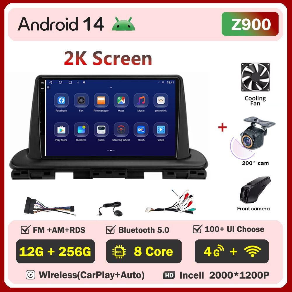 For Kia Cerato 4 IV Forte 2018 2019 2020 2021 Car Radio Player Car Carplay Screen Autoradio Mirror Link Car Intelligent Systems