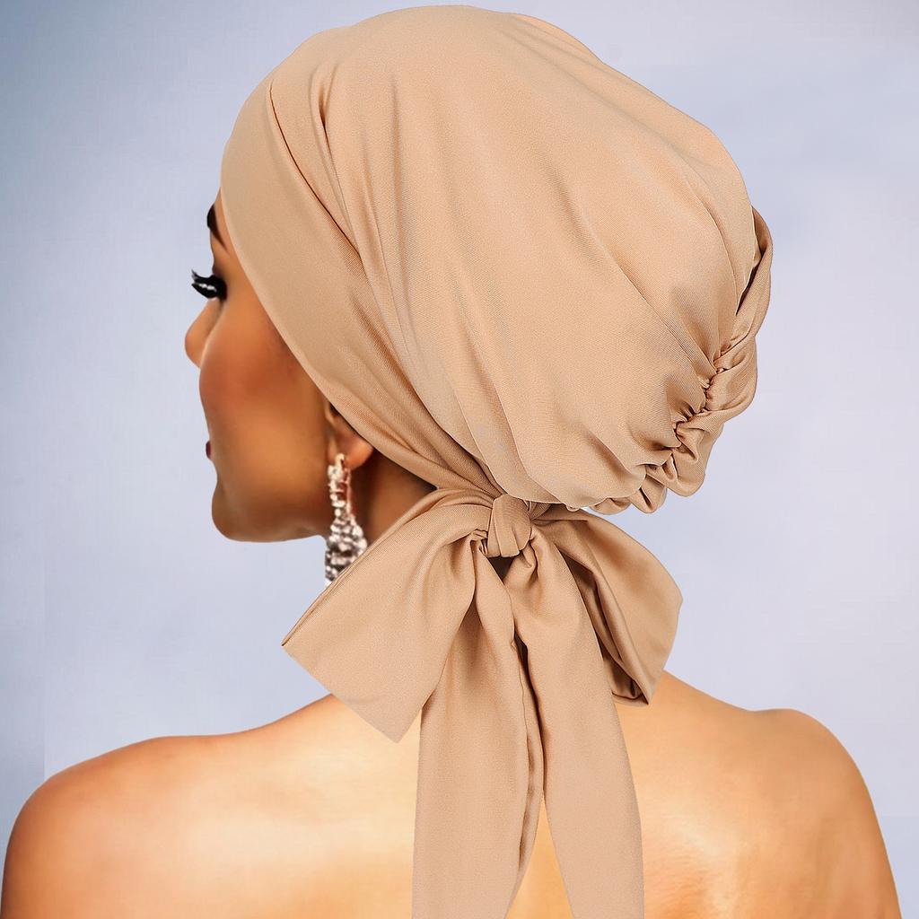 Für Bestseller Langschwanz Gestreifte Kopftuch Mütze Fliege Elastisches Band Atmungsaktive Basecap Heimgebrauch Turban Stil Chemotherapie