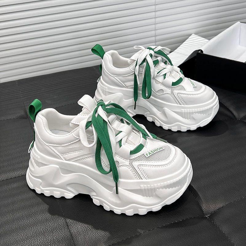 Women Casual Shoes 2024 Spring Summer New Mesh Breathable Height Increasing Versatile Women's Vulcanized Sneakers Autumn
