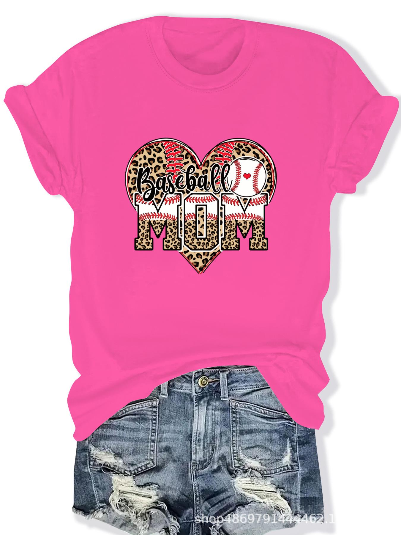 

Women s Fashion Round Neck T-Shirt - Cross-Border Trade M розы красного