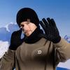 Knitted Hat Men's Winter Fleece-lined Warm Hat Scarf
