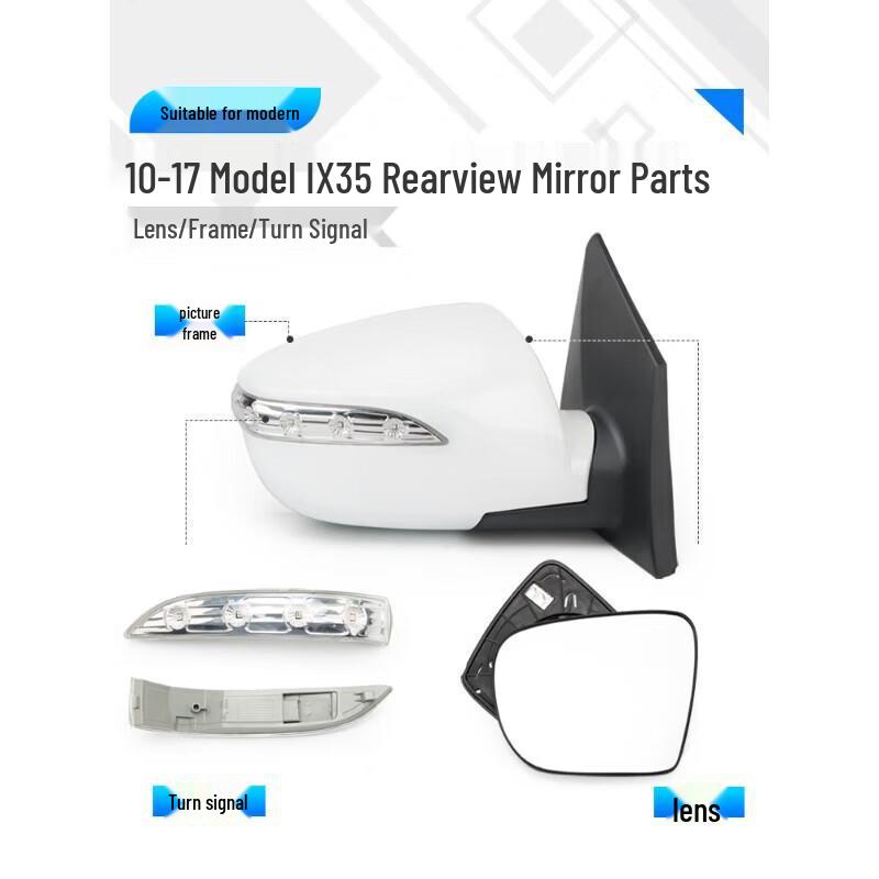 

Hyundai IX35 Rearview Mirror Lens & Turn Signal Frame (2010-2017 Models, Left & Right) Mirror Lens - Non-Heated - Right - Passenger