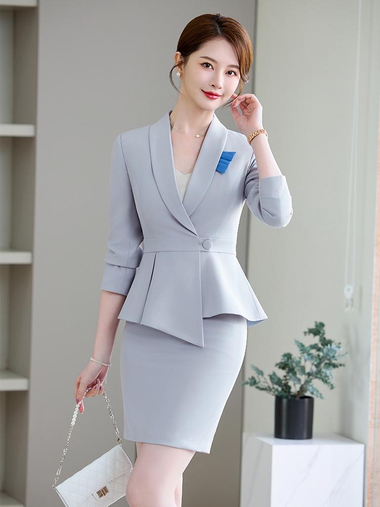 Elegant Women s Professional Suit for Spring/Autumn - Hotel, Salon, Jewelry Store Attire 2XL