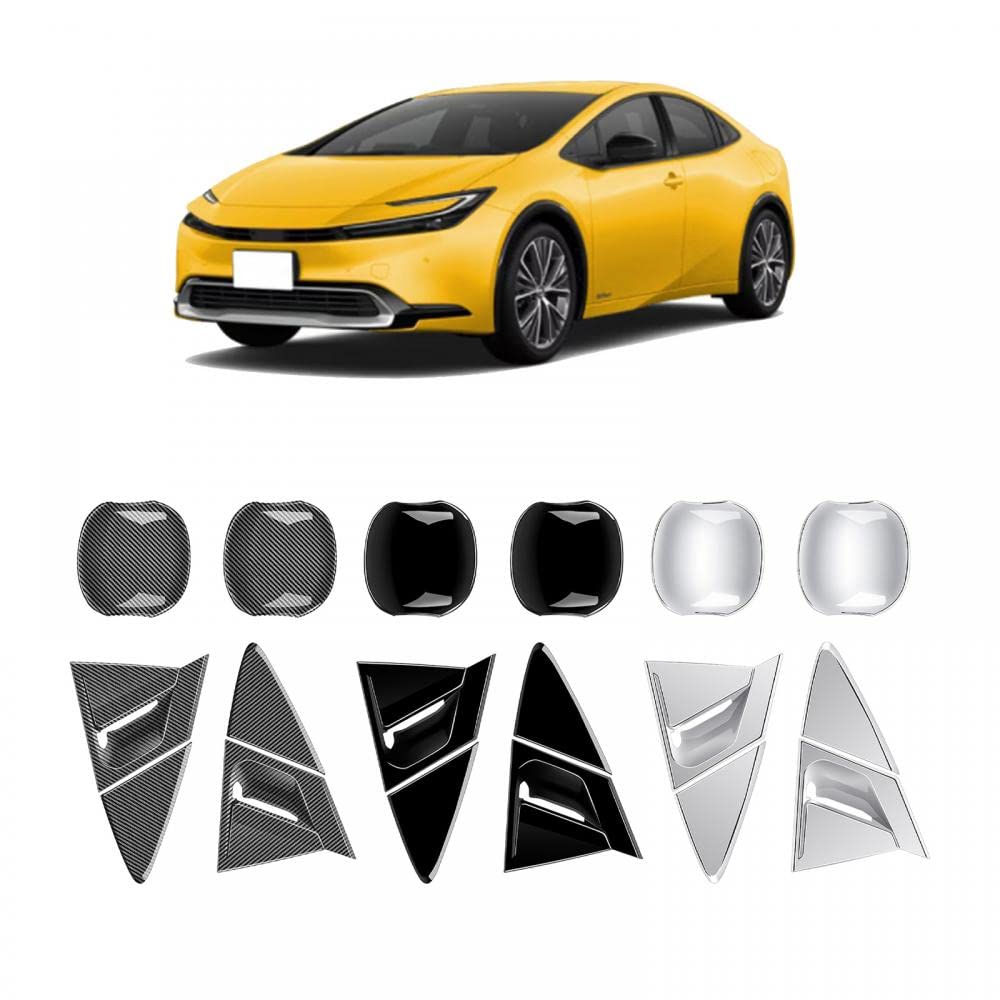 COBATANG Rear Door Handle Covers and Front Door Bowl Garnish for the New Prius 60 Exterior Custom (5th Generation, Series, ZVW60, MXWH60, ZVW65,