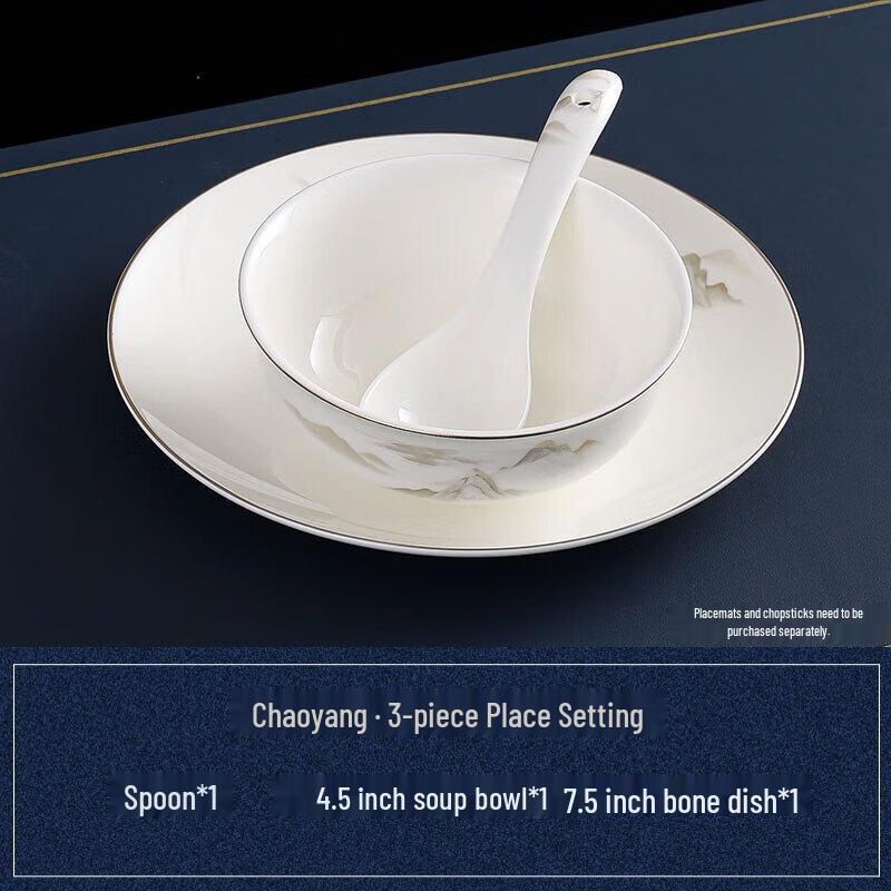 

New Chinese Style Landscape Ceramic Tableware Set
