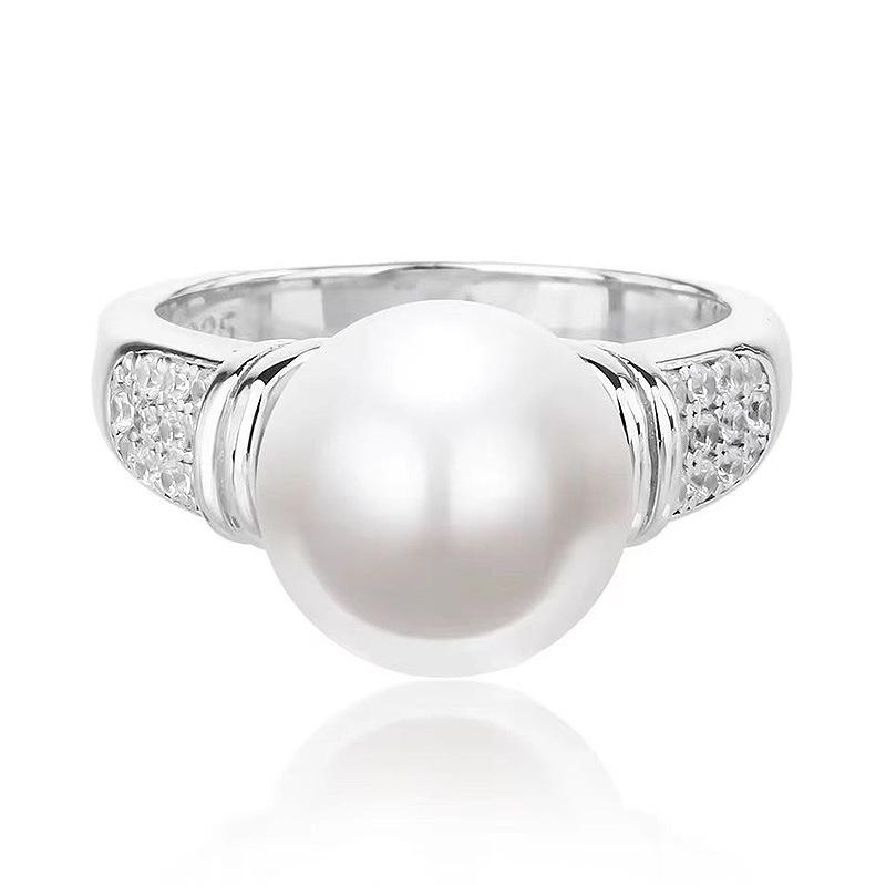 

Xiancan Jewelry 925 Silver 10mm Shell Pearl Geometric Ring for Women - 2023 Fashionable & Versatile Size 5