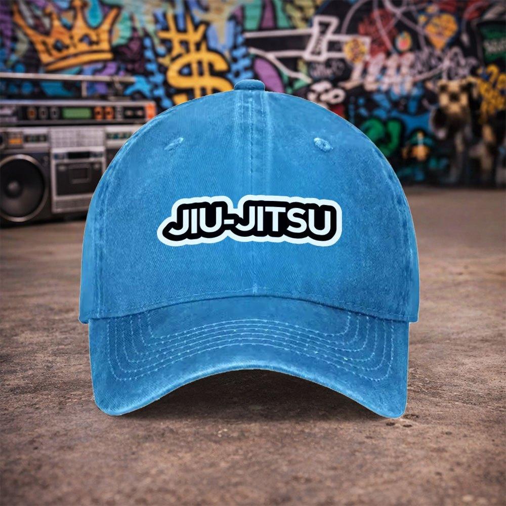Unisex Vintage Washed JiuJitsu Baseball Cap  Duckbill Hat with Fun Print  Trendy Gift for Dad or Grandpa  Multiple Colors