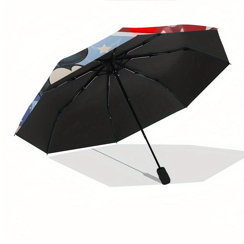 1pc Mickey Mouse,Minnie Mouse Automatic Folding Umbrella: Compact 8 Bone Design Cartoon Outdoor Travel Companion, Business Umbrella, Christm