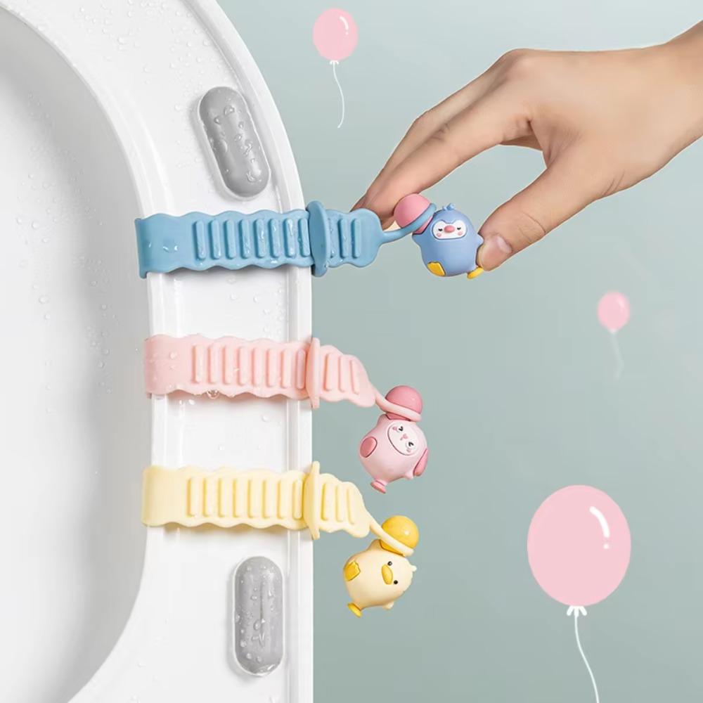 Anti-Dirty Closestool Holder Cartoon Toilet Lid Opener Portable Toilet Lifting Device  Bathroom
