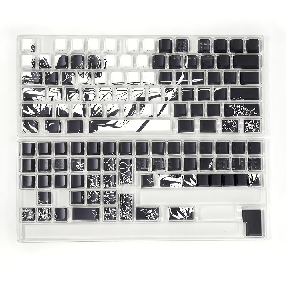 Xiaomi Anime Platycodon Cherry Key Cap Set PBT 130 Key Side Engraved Light Transmission for 60/84/98/108 Mechanical Keyboard ISO