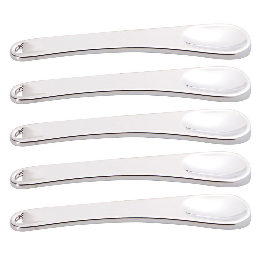 5Pcs Metal Makeup Spatula Compact Face Mask Spoon for Lotion Cream Moisturizer Testing Mixing Skincare Tool Set
