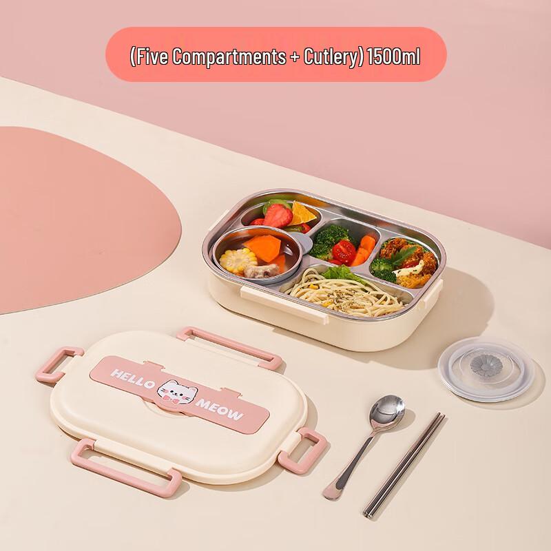 Hongpa 304 Stainless Steel Insulated Bento Lunch Box for Students & Office