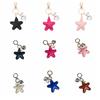 Heart Star Leather Keyring PU Colorful Pendant Charm Star Shape Keychain  Bag Hanging