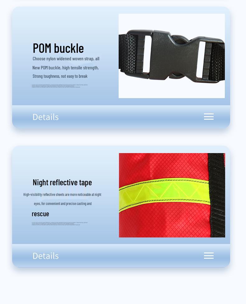 Water Rescue Lifesaving Rope with Floating Buoy and Throw Bag