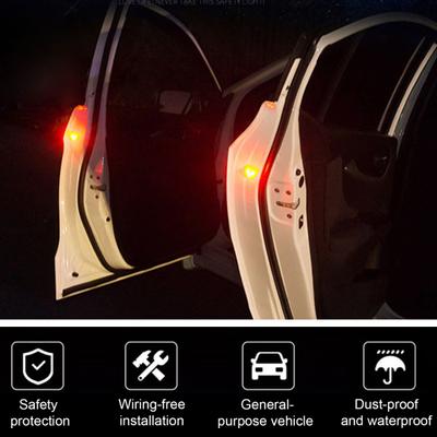 2Pcs Car Door Lights Universal Magnetic Sensor Anti-collision 5 LED Car Opening Door Safety Warning Lights for Vehicle