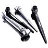 Bidirectional Quick Ratchet Gear Wrench with Pointed Tail and Three-Way Open End