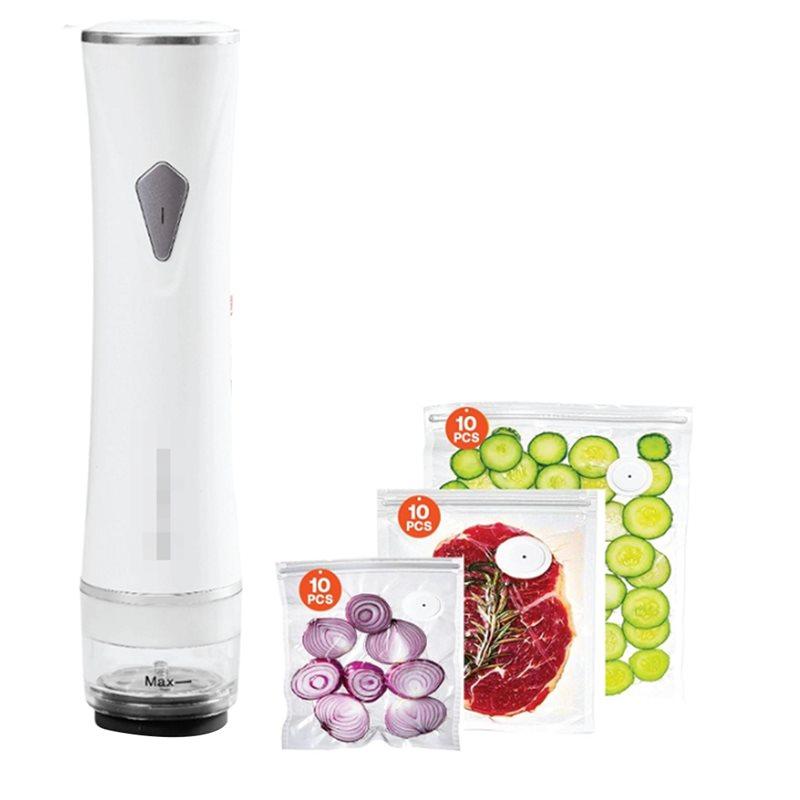 

A78E-Reusable Bags Included Vacuum Sealer Machine Featuring A Visible Water Tank(30 Pieces) белый