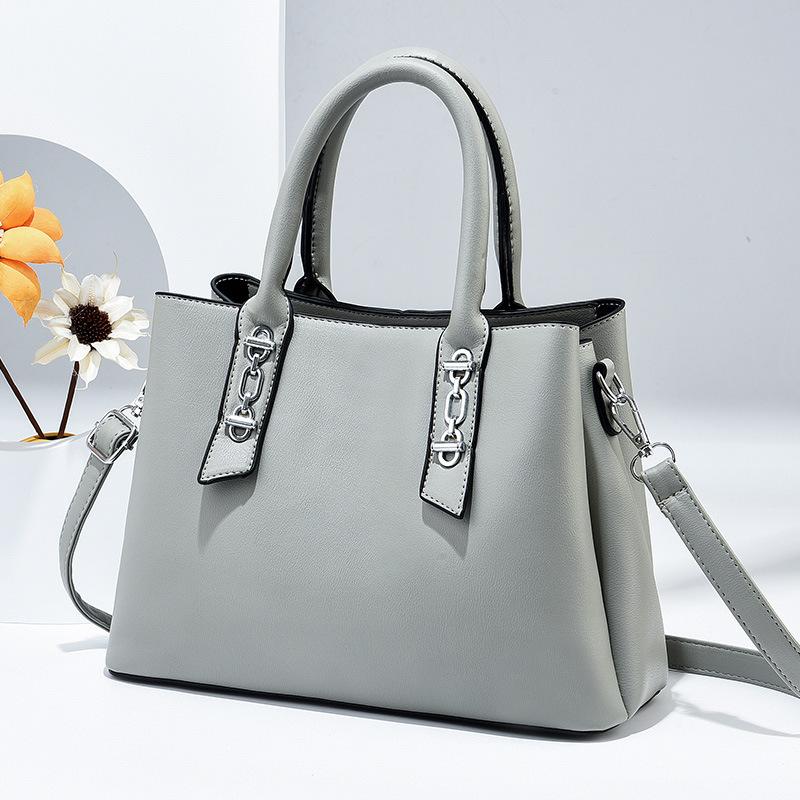 

Handbag bag popular middle-aged mother bag 28*12*21 серый