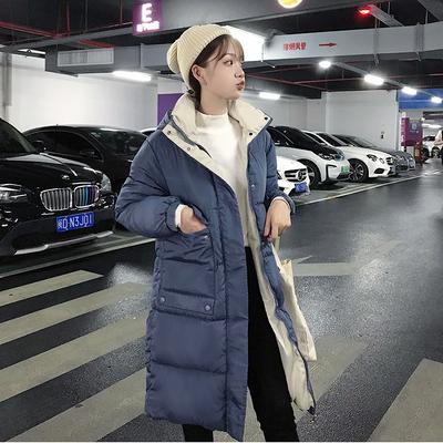 Dames Winter Down Katoenen Jas Met Capuchon Gewatteerde Parka Overjas Middellange Lange Mouw Grote Zak Rits Slanke Effen Kleur