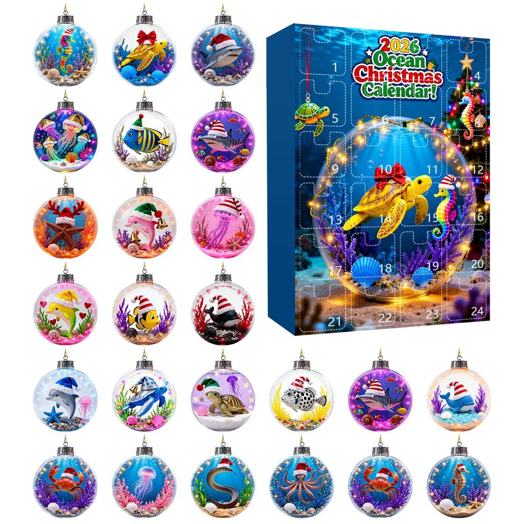 Animals Advent Calendar - 2D Hanging Ornament for Christmas Countdown