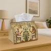 1pc Ancient Egyptian Historical Tissue Box- Pharaoh Figure Hieroglyph for Lotus Napkin Storage Box, Suitable for Rolls/facial Tissues/single Sheets, M