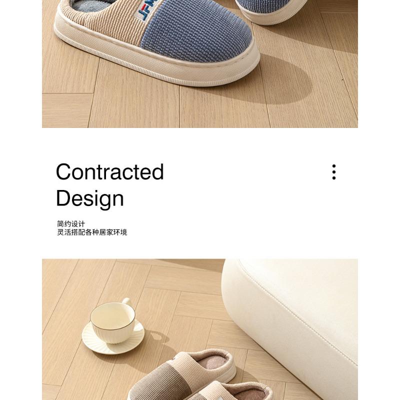 Мужские хлопковые тапочки больших размеров для зимнего использования дома и в помещении — фото 11