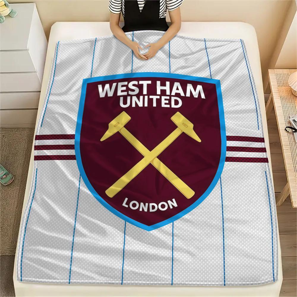West Ham United Flannel Blanket, High quality Comfortable for All Seasons, Home Decor, Warmth and Comfort
