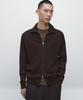 Massimo Dutti Cotton Cable Knit Zip-Up Cardigan