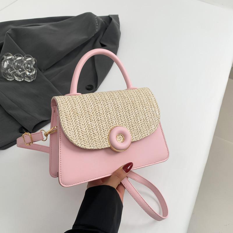 Stylish Women's Casual Small Square Handbag In Black Pink White Blue Green Khaki For Everyday Fashion
