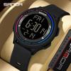 SANDA Unisex Luminous Waterproof Thin Large Screen Multifunction Electronic Wristwatch