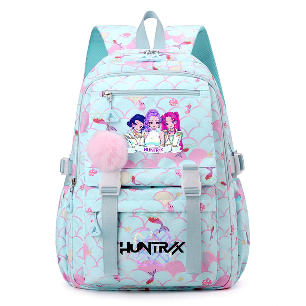 Anime K-Pop Demon Hunters Printed Backpack Large Capacity Bookbag Student Boy Girl Schoolbag Outdoor Large Capacity Waterproof Sport Laptop Travel Bag