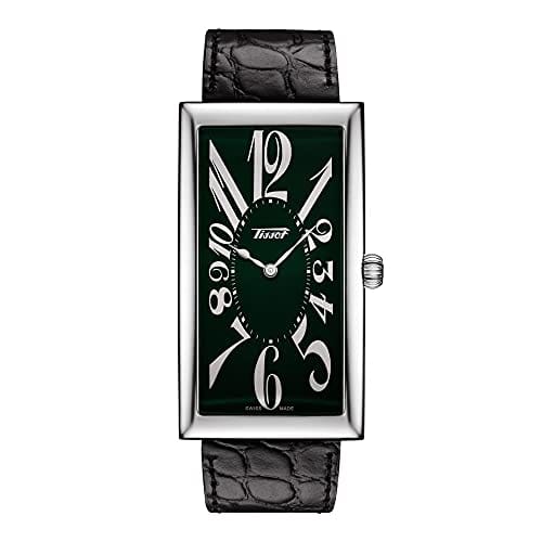 

Tissot Heritage Banana Watch with Leather Strap, Officially Imported, T1175091609200, Green Dial