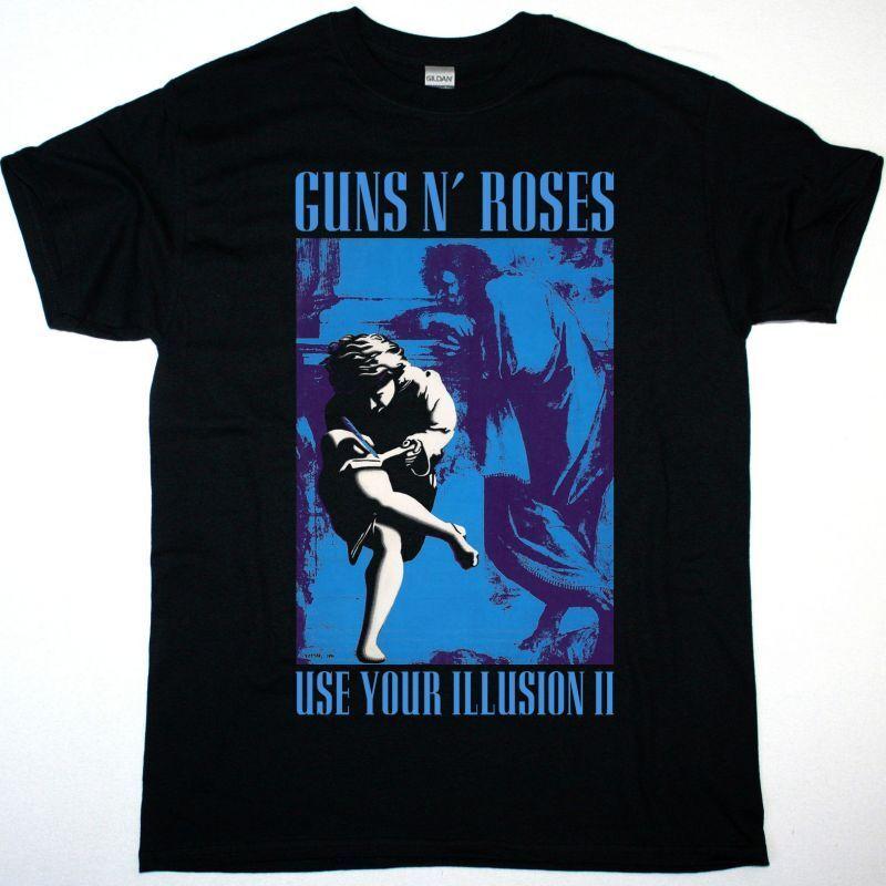 GUNS N ROSES USE YOUR ILLUSION TOUR 91-92 NEW BLACK T-SHIRT Unisex T-Shirt S