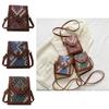 Street Style Small Square Shoulder Crossbody Bag For Women Fashion Plaid Color Block Design