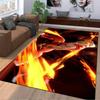 Anime Style Carpet with Flame Warrior Design Suitable for Use As an Anti-slip Game Mat for Living Room and Bedroom Sofas