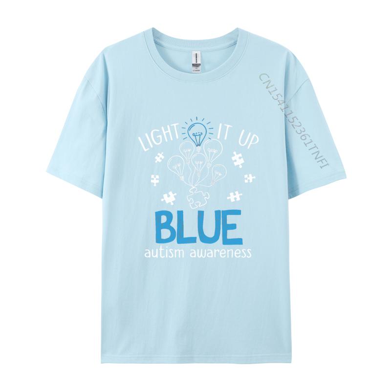 

Light It Up Blue Autism Awareness Autism Tshirt Unisexs Fashion Casual Tops TShirts Funny Design Vintage Tshirts Fast Shiping 4XL