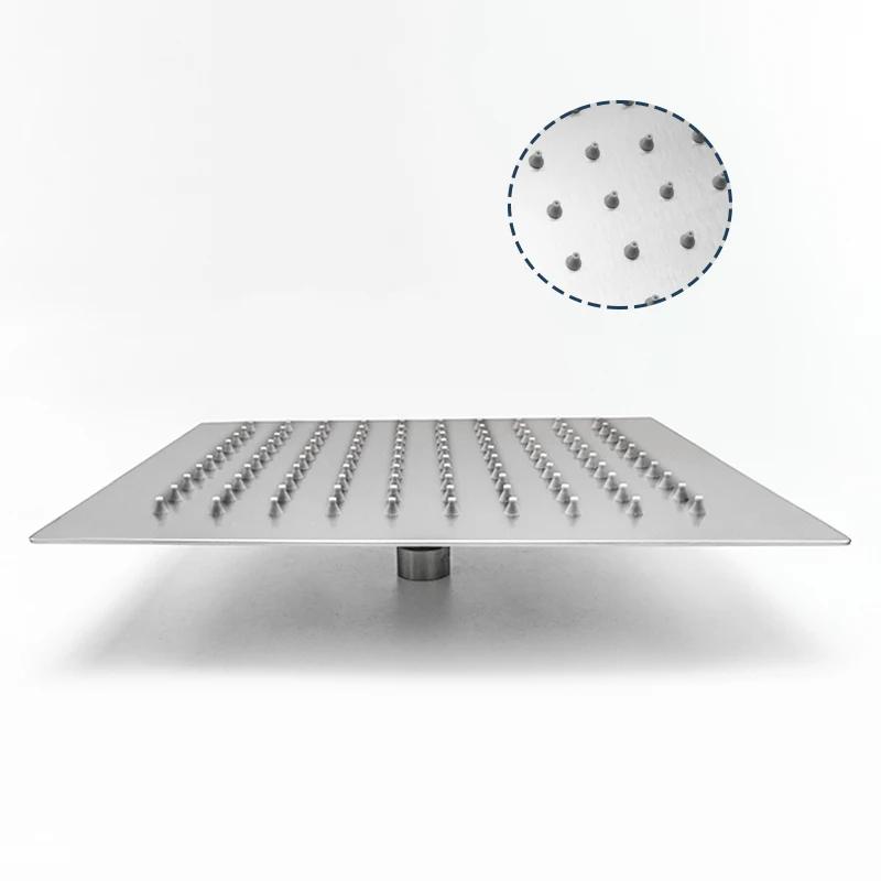 Black Chrome Brushed Gold Grey Square Rain Shower Head Ultrathin 8 10 12 Inch Choice Bathroom Wall Mount Shower Arm Top Spraying